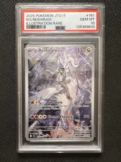 Pokemon Carta Reshiram di N PSA 10 167/159 Avventure Insieme ITA Mint - Image 1
