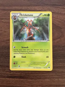 2016 Pokemon XY Breakpoint Kricketune 6/122 Uncommon Stage 1 LP - Image 1