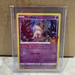 2020 POKEMON SWORD & SHIELD DARKNESS ABLAZE 081 MIMIKYU-HOLO TRICK OR TRADE 2022 - Image 1