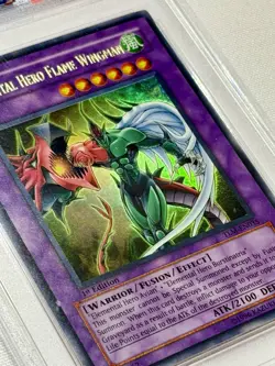 Yu-Gi-Oh Elemental Hero Flame Wingman TLM Ultra 1st Edition PSA 9 - Image 3