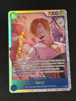 Sanji OP11-051 SR A Fist of Divine Speed Holo Foil One Piece TCG NM - Image 1