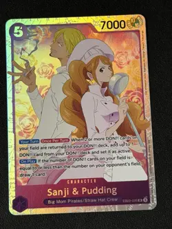 One Piece TCG English Sanji and Pudding EB02-035 SR Anime 25th Collection NM/M - Image 1