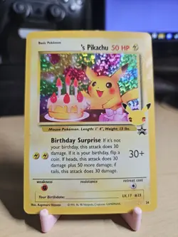 Birthday Pikachu 24 Pokemon Celebrations Collection Holo Card - Image 1