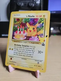 Birthday Pikachu 24 Pokemon Celebrations Collection Holo Card - Image 2