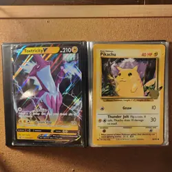 Pokemon TCG Jumbo Card Lot, 51 Cards w/ Binder, Pikachu Charizard Mimikyu + More - Image 4