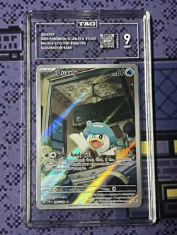Pokemon TCG Quaxly Grade TAG 9 Scarlet & Violet Paldea Evolved Holo Card 206/193 - Image 1