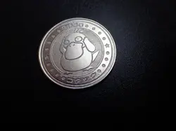 Pokemon Card Meiji Promo Metal Battle Coin Silver Psyduck #6098 PLAY - Image 3