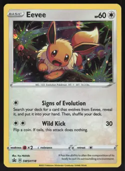 Eevee SWSH118 Pokemon TCG Sword & Shield Promo Cards NM - Image 1