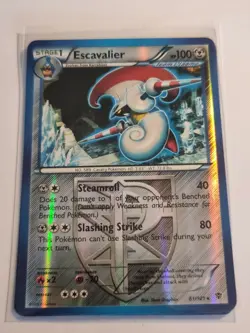 Escavalier 61/101 Pokemon Card Black & White Plasma Blast Rare Reverse Holo - Image 1
