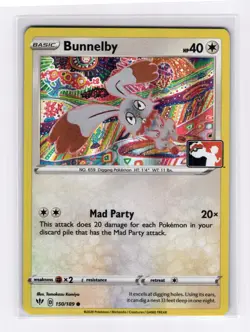 Bunnelby Vertical Holo 150/189 Prize Pack Series Cards Stamped LP/NM - Image 1