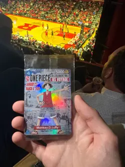 One Piece Monkey D. Luffy US Voyage College Basketball Card Rutgers - Image 1
