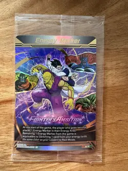 Fearsome Rivals Gold Energy Marker Fighter's Ambition Dragon Ball Super Card - Image 1