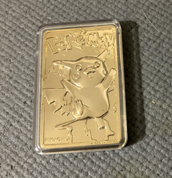 Pokemon PIKACHU 23k Gold Plated Trading Card 1999 Nintendo w/ Case & COA - Image 2