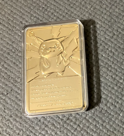 Pokemon PIKACHU 23k Gold Plated Trading Card 1999 Nintendo w/ Case & COA - Image 3