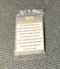 Pokemon PIKACHU 23k Gold Plated Trading Card 1999 Nintendo w/ Case & COA - Image 5