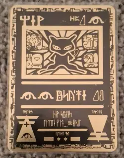 1999-2000 Wizard Gold Metal Pokemon Card Ancient Mew - Image 1