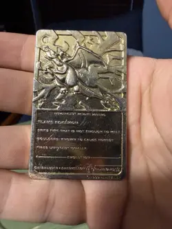 Vintage 1999 Pokemon Charizard 23K Gold-Plated Trading Card - Image 1