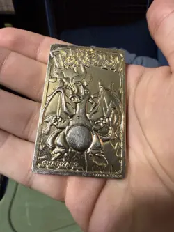 Vintage 1999 Pokemon Charizard 23K Gold-Plated Trading Card - Image 2