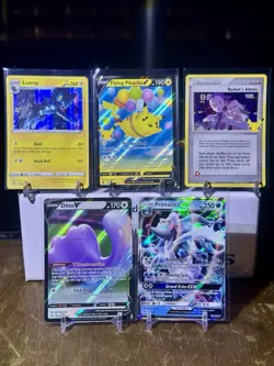 Pokemon Lot Of 5 Cards, Pikachu, Luxray, Trainer, Primarina, Ditto - Image 1