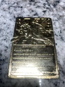 1999 Burger King Pokemon Trading Card 23k Gold Plated Charizard - Image 1