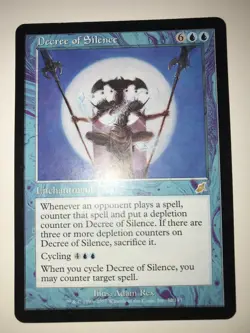 Decree of Silence Scourge Blue Rare MAGIC THE GATHERING MTG CARD LP/NM - Image 1