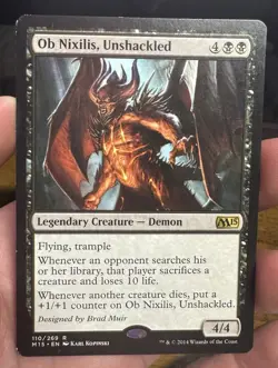 MTG Ob Nixilis Unshackled LP Magic 2015 M15 110/269 - Image 1
