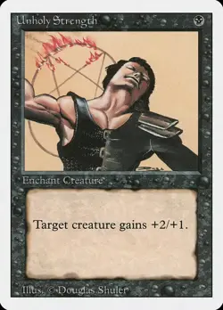 MTG Regular Unholy Strength 3rd Edition Magic the Gathering - Image 1