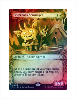 1x Scuzzback Scrounger, Showcase Art Foil, Lorwyn Eclipsed, Magic MTG NM - Image 1