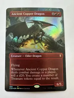 Ancient Copper Dragon Borderless Foil NM MTG Commander Legends - Image 1