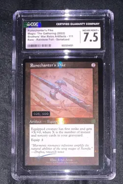 Runechanter's Pike Serialized Foil CGC 7.5 Graded The Brothers' War MTG - Image 1