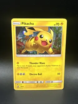 Pikachu SM76 Shining Legends Holo Black Star Promo Pokemon Card - Image 1