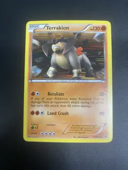 Terrakion 73/101 Noble Victories Holo Rare POKEMON TCG Played Condition - Image 1