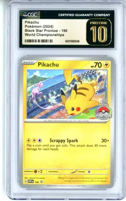 CGC Pristine 10 Pokemon TCG Pikachu 190 Sv: Scarlet & Violet Promo Cards Regular - Image 1