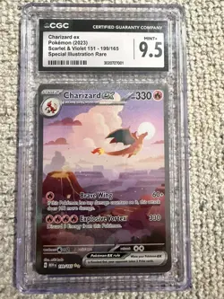 Charizard ex Special Illustration Rare Pokemon Scarlet & Violet 151 CGC 9.5 MINT - Image 1