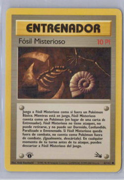 1999 Pokemon Fossil Set 1st Edition Mysterious Fossil 62/64 Common Spanish - Image 1