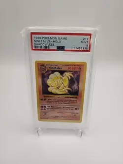 1999 POKEMON BASE SET SHADOWLESS #12 NINETALES-HOLO PSA 9 - Image 1