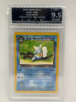 Pokemon Team Rocket 2000 Dark Wartortle 46/82 (English) - Get Graded Mint+ 9.5 - Image 1