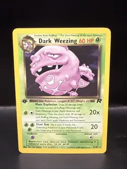 Pokemon TCG Dark Weezing Rocket 31/82 1st Edition Non-Holo Rare - Image 1