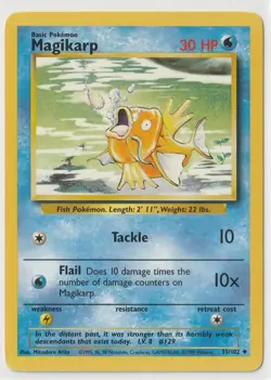 MAGIKARP 35/102 UNCOMMON BASE SET POKEMON MP - Image 1