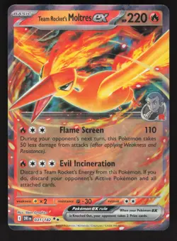 Team Rocket's Moltres ex 31/182 Pokemon TCG Destined Rivals NM - Image 1