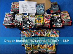 4X Pokemon Booster Packs + Promo, Dragon Bundle, Crown Zenith, Obsidian, Lot 07 - Image 1