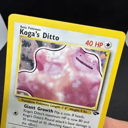 2000 Pokemon Gym Challenge Koga's Ditto Holo #10/132 *see Photos* - Image 5