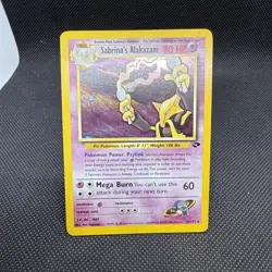 Sabrina's Alakazam - 16/132 - Pokemon Gym Challenge HOLO - LP/MP w/ Swirl - Image 1