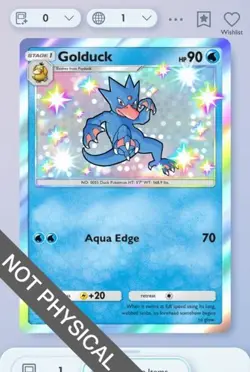 Pokemon TCG POCKET - Golduck Shiny 1⭐, Secluded Springs, English - Image 1