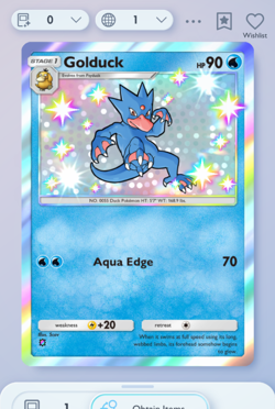 Pokemon TCG POCKET - Golduck Shiny 1⭐, Secluded Springs, English - Image 3