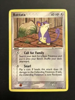Rattata 72/109 EX Team Rocket Returns Pokemon TCG LP - Image 1