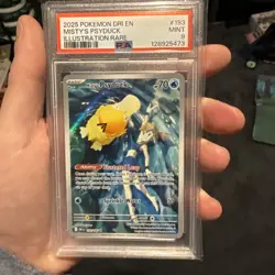 2025 POKEMON DRI EN-DESTINED RIVALS ILLUSTRATION RARE #193 MISTY'S PSYDUCK PSA 9 - Image 3