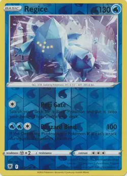 REGICE 037/189 ASTRAL RADIANCE POKEMON (REVERSE HOLO, LP+/NM) - Image 1