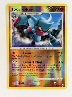 2009 Pokemon TCG Platinum Arceus Toxicroak Reverse Holo #11/99 - Image 1