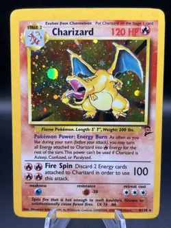 2000 Pokemon Base Set 2 II Charizard 4/130 Holo Foil Unlimited WOTC - Image 1